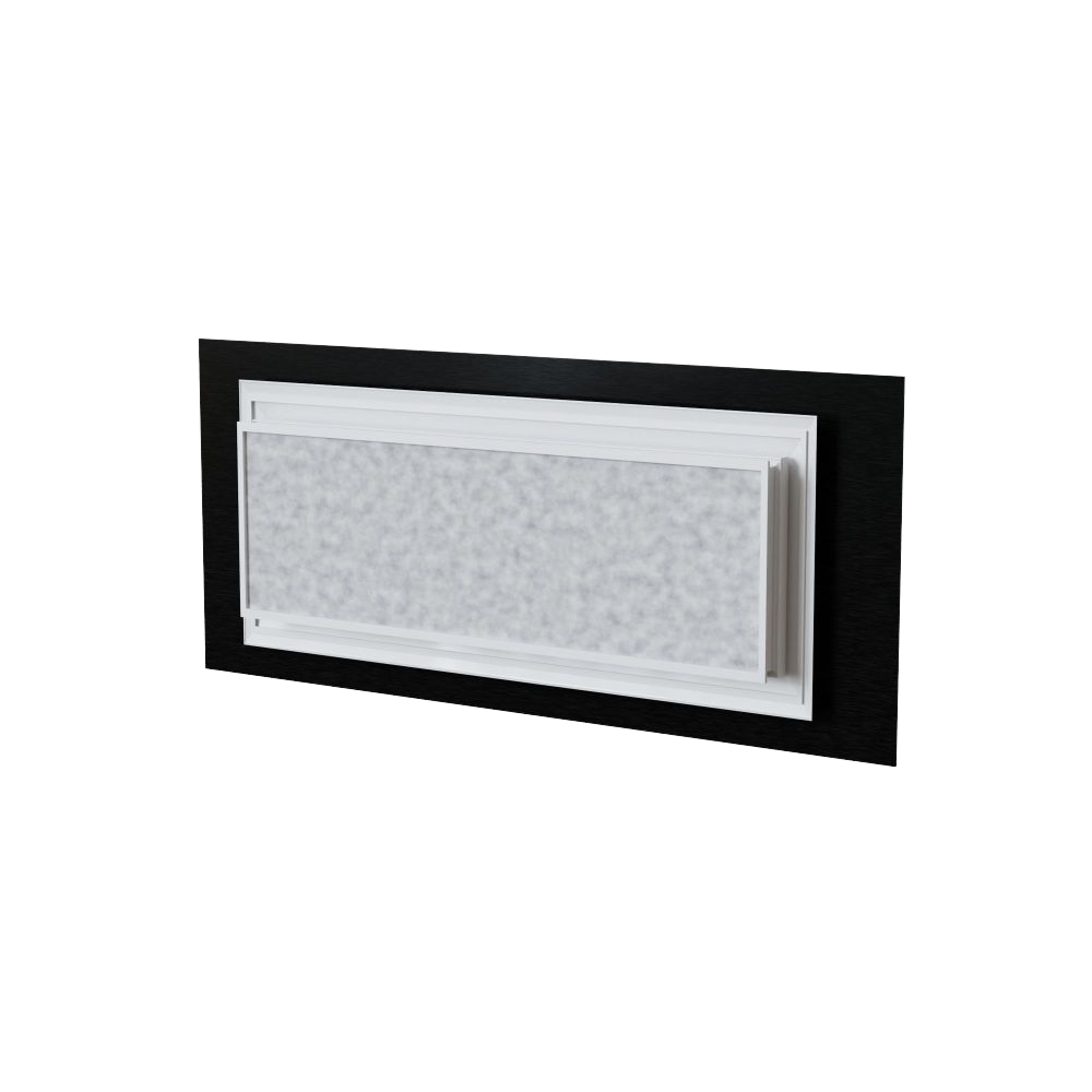 Baillindustrie - Grille de reprise + porte filtre Confort White - Photo produit arriere COL600X200 BLACK